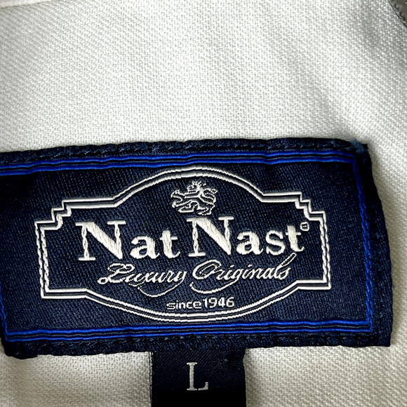 Nat Nast Luxury Originals Hawaiian Silk Blend Shirt Mens Large Green Tropical - Picture 5 of 14